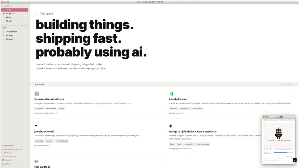 Homepage snapshot at launch