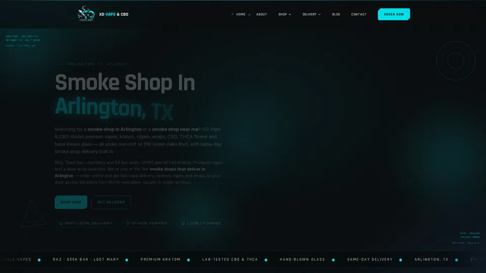 Homepage snapshot at launch
