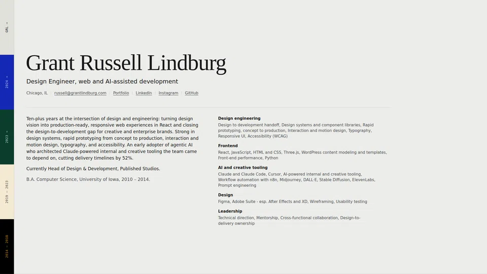Homepage snapshot at launch