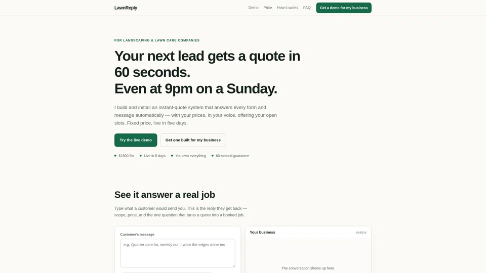 Homepage snapshot at launch