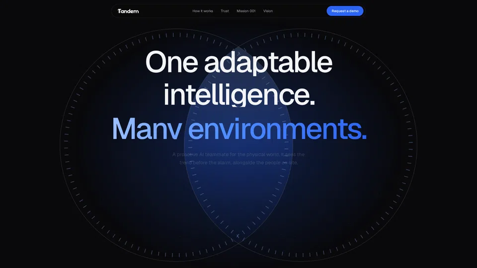 Homepage snapshot at launch