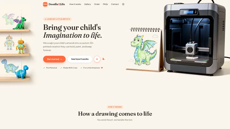 Homepage snapshot at launch