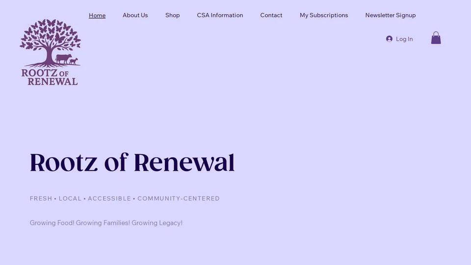 Homepage snapshot at launch