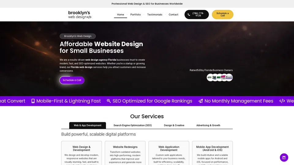 Homepage snapshot at launch