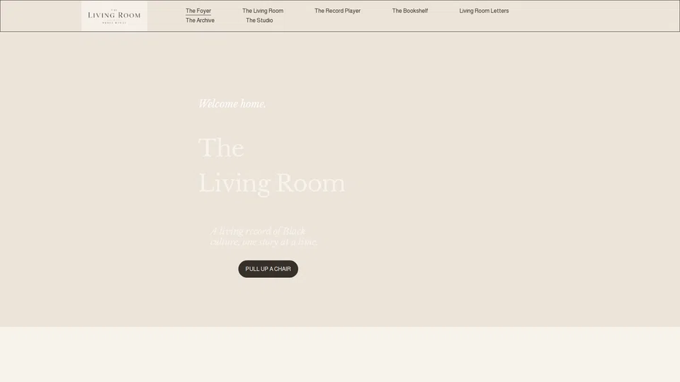 Homepage snapshot at launch