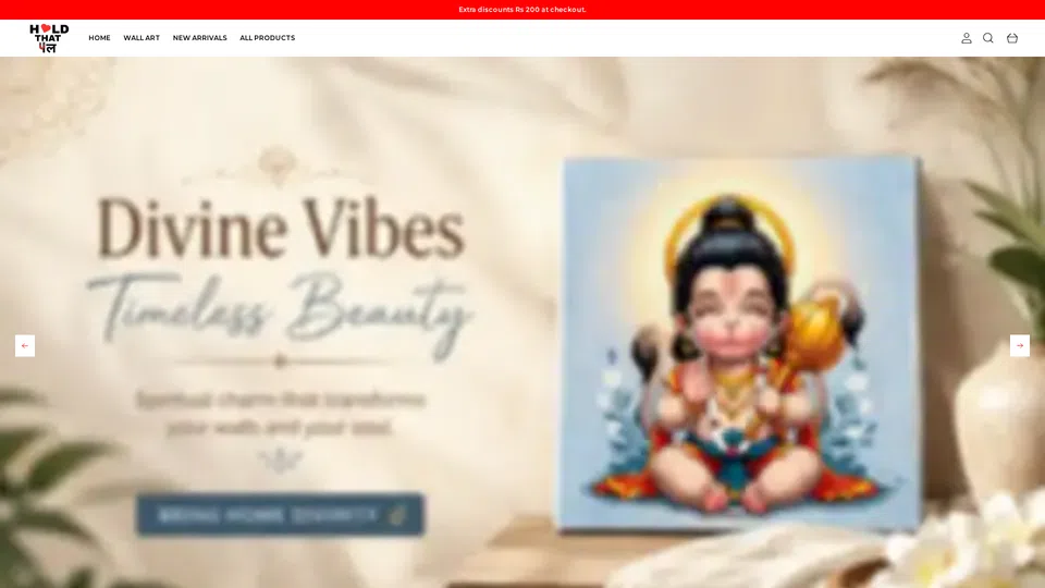 Homepage snapshot at launch