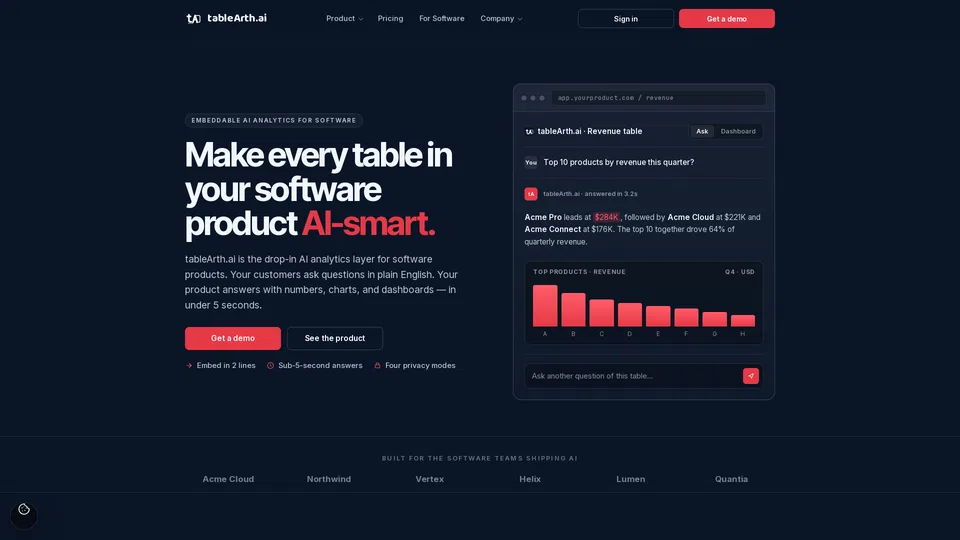 Homepage snapshot at launch