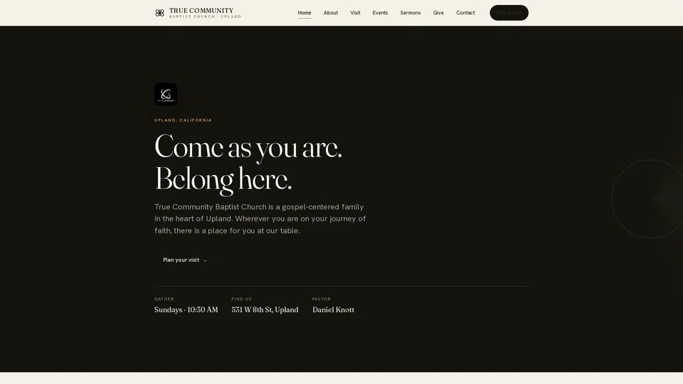Homepage snapshot at launch