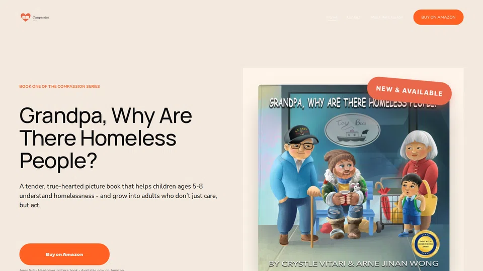 Homepage snapshot at launch