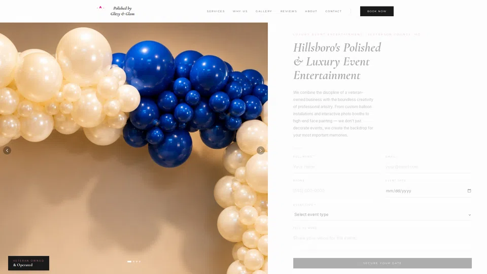 Homepage snapshot at launch