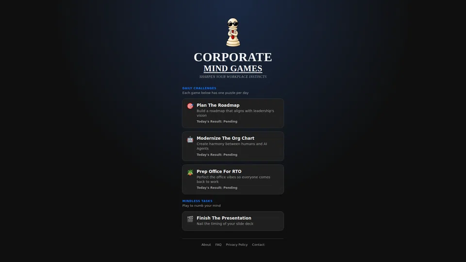 Homepage snapshot at launch