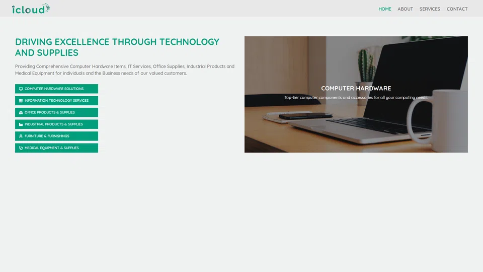 Homepage snapshot at launch