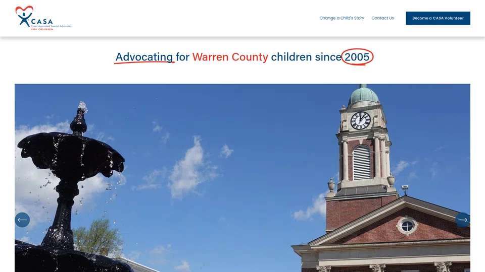 Homepage snapshot at launch