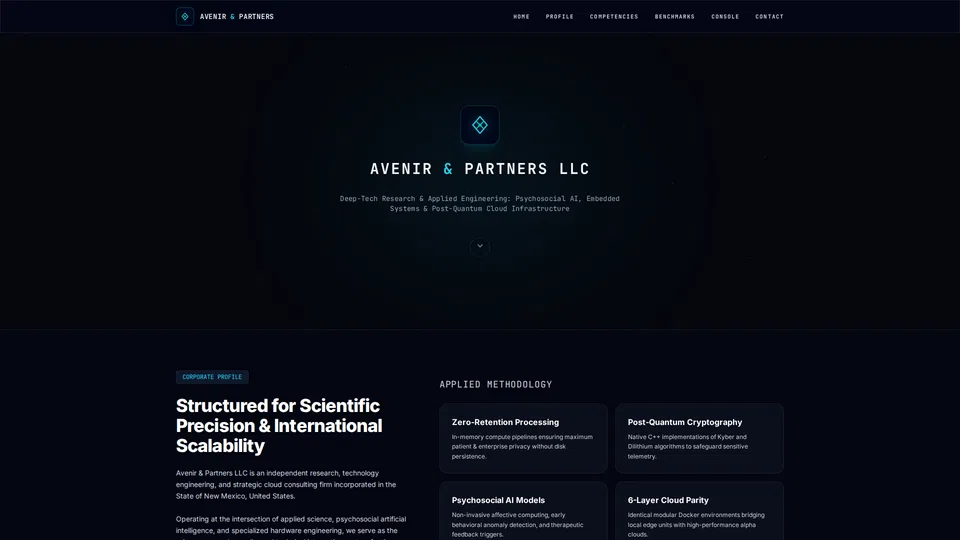 Homepage snapshot at launch