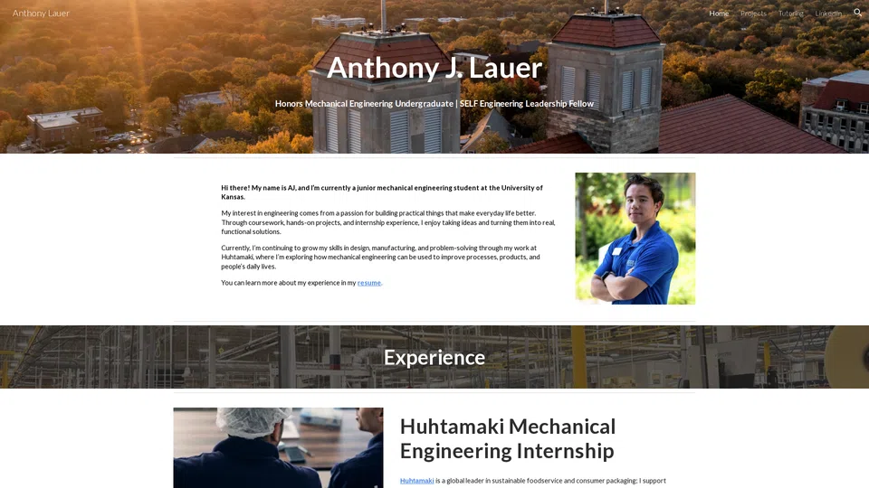 Homepage snapshot at launch