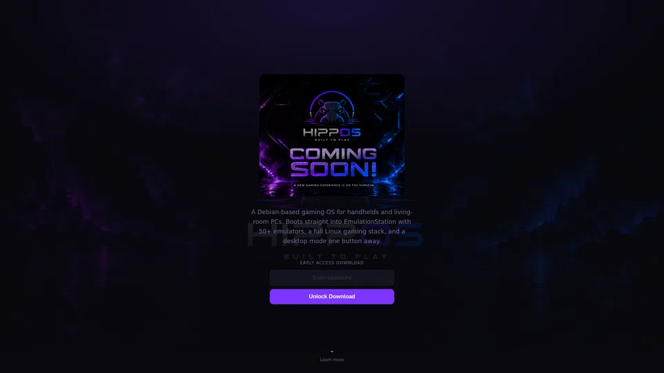 Homepage snapshot at launch
