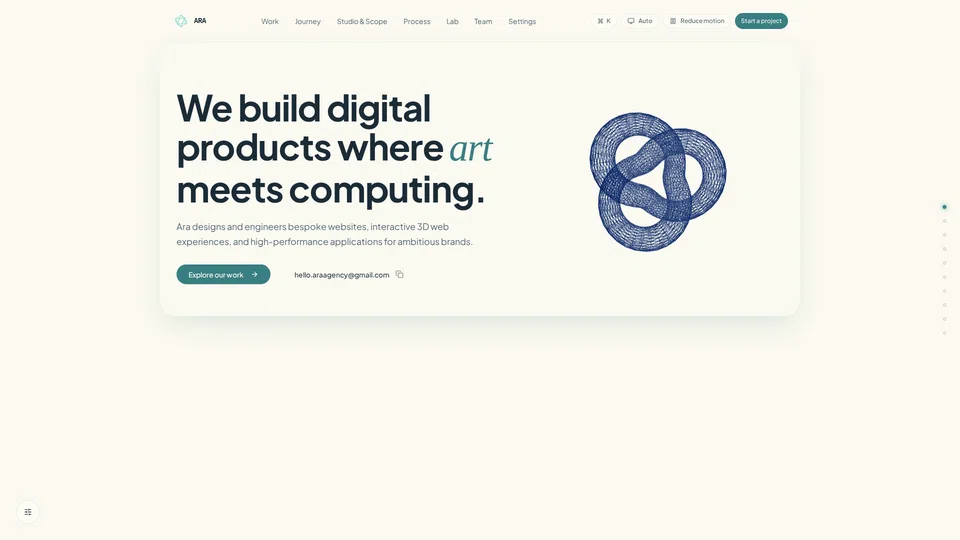 Homepage snapshot at launch