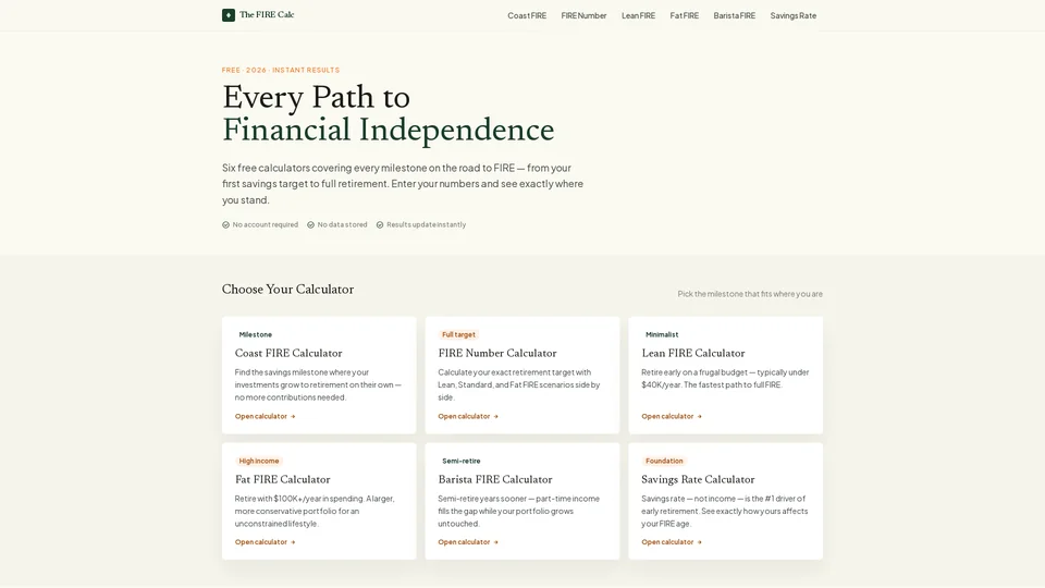 Homepage snapshot at launch