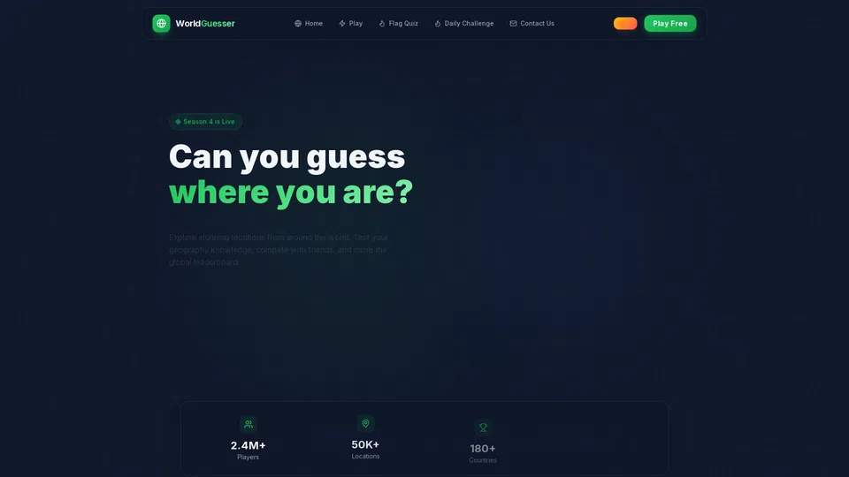 Homepage snapshot at launch
