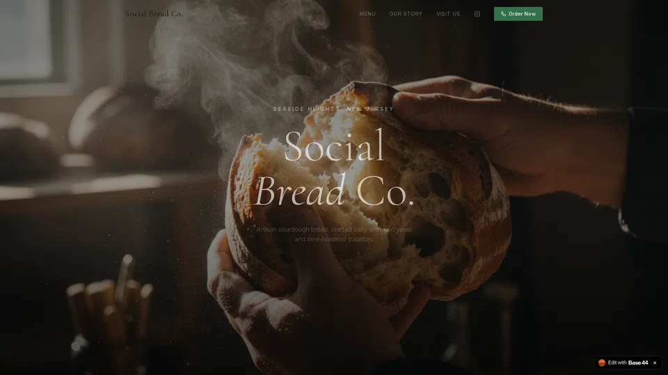 Homepage snapshot at launch