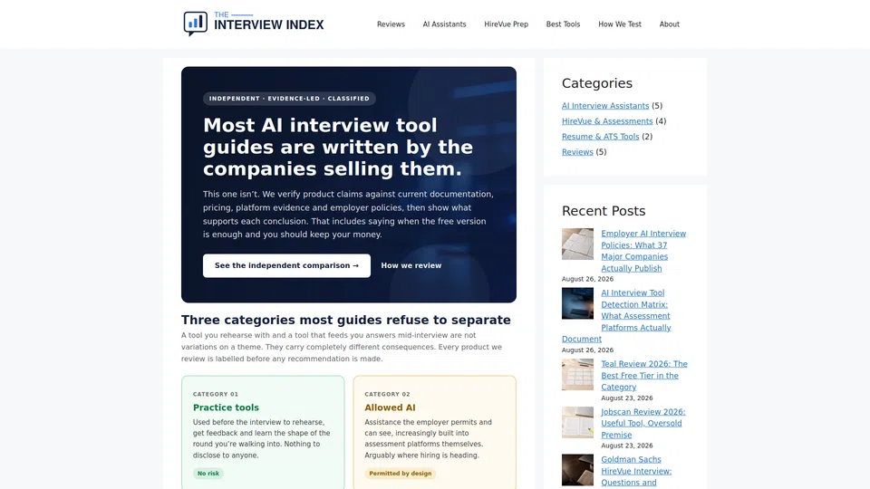 Homepage snapshot at launch