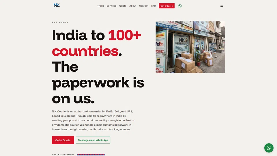 Homepage snapshot at launch