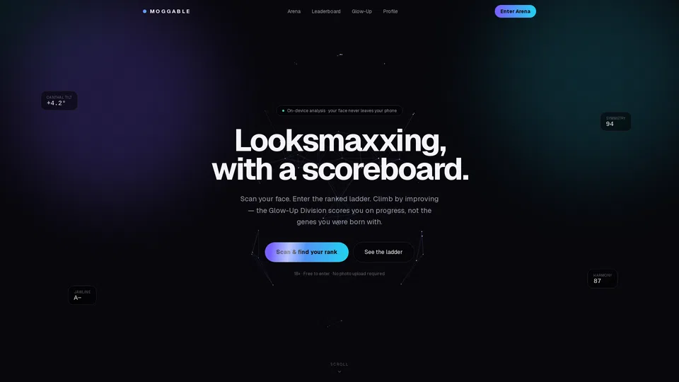 Homepage snapshot at launch
