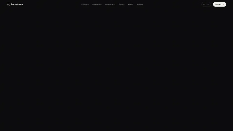 Homepage snapshot at launch