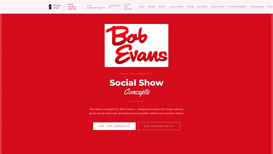 Homepage snapshot at launch