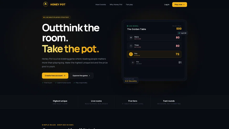 Homepage snapshot at launch