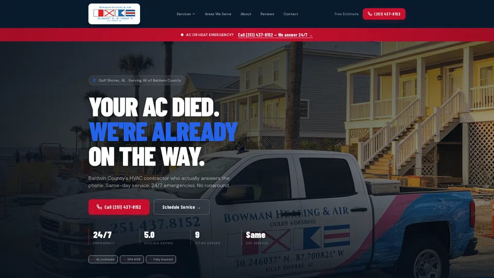 Homepage snapshot at launch