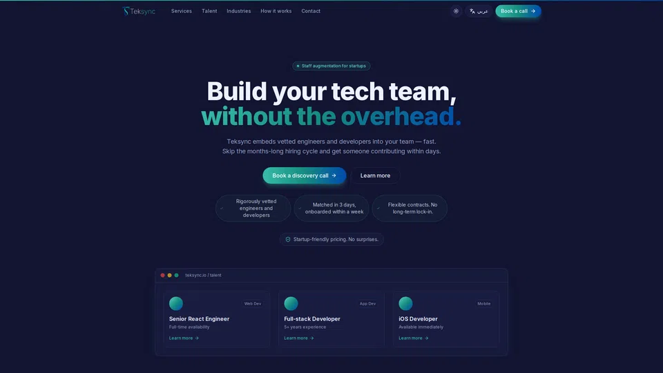 Homepage snapshot at launch