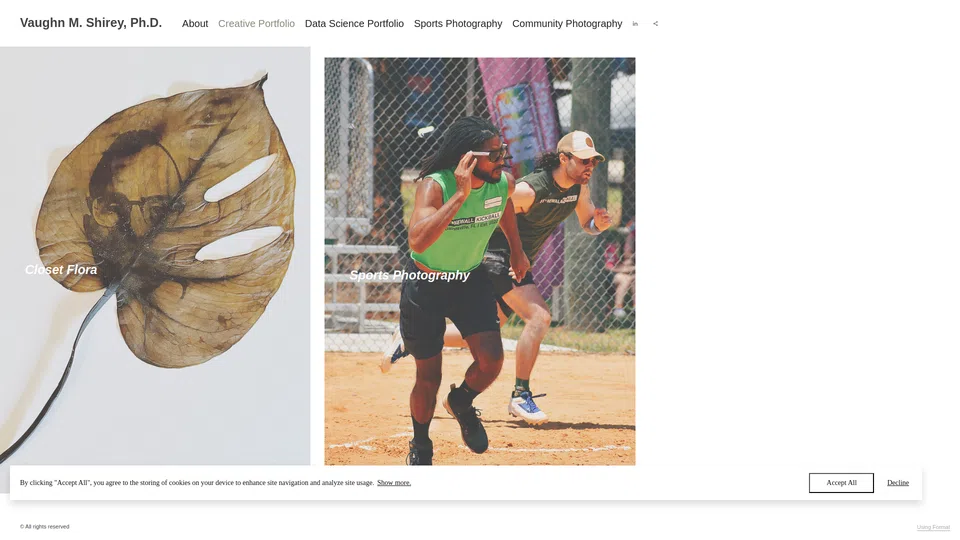 Homepage snapshot at launch