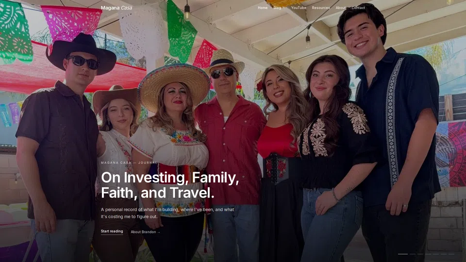 Homepage snapshot at launch