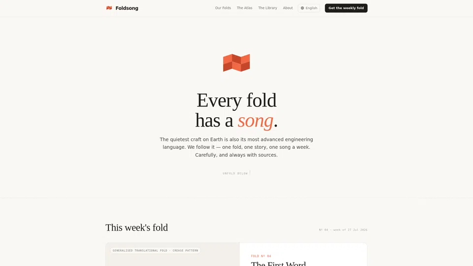 Homepage snapshot at launch