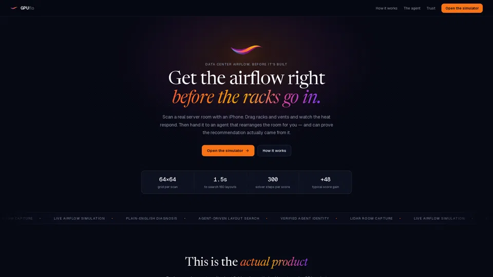 Homepage snapshot at launch