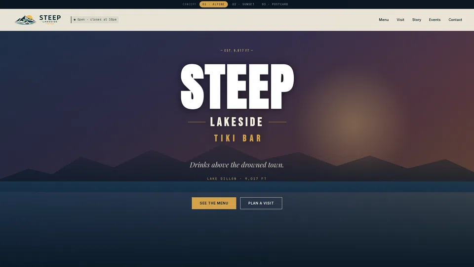 Homepage snapshot at launch