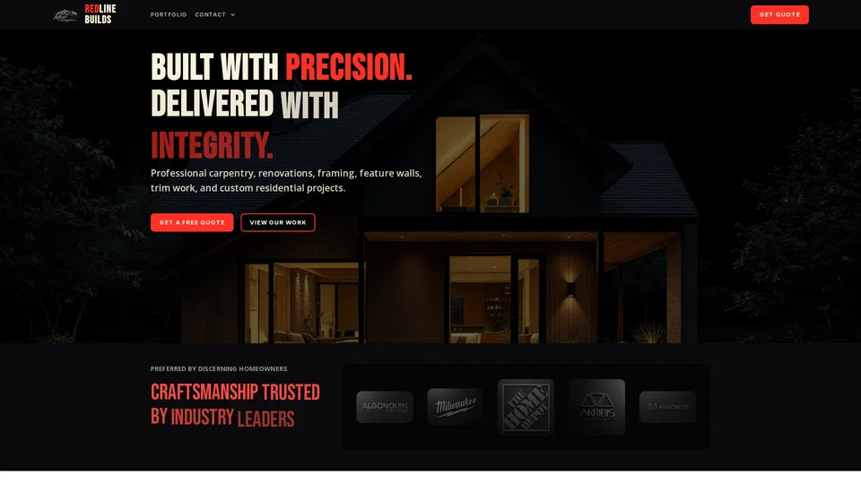 Homepage snapshot at launch