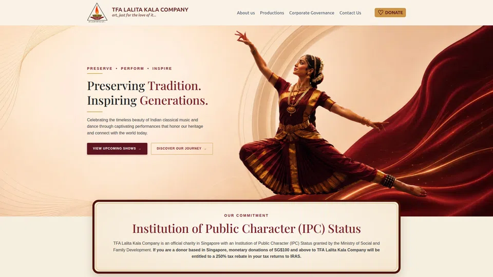 Homepage snapshot at launch