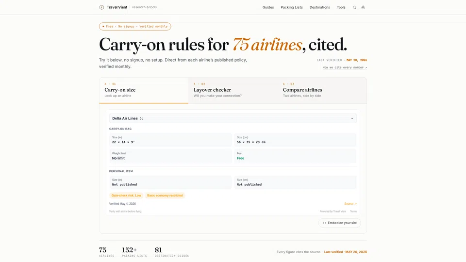 Homepage snapshot at launch
