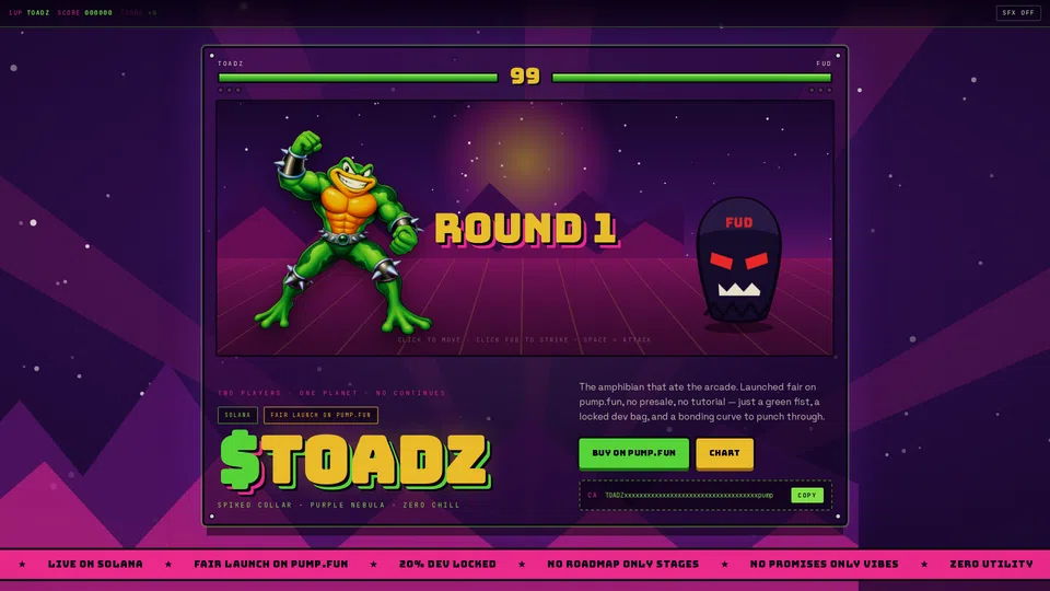 Homepage snapshot at launch