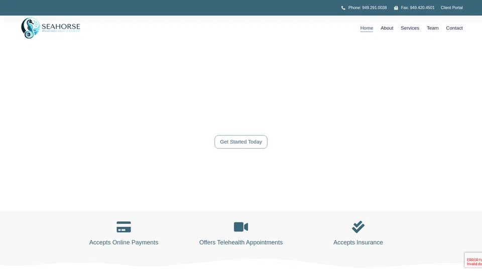 Homepage snapshot at launch