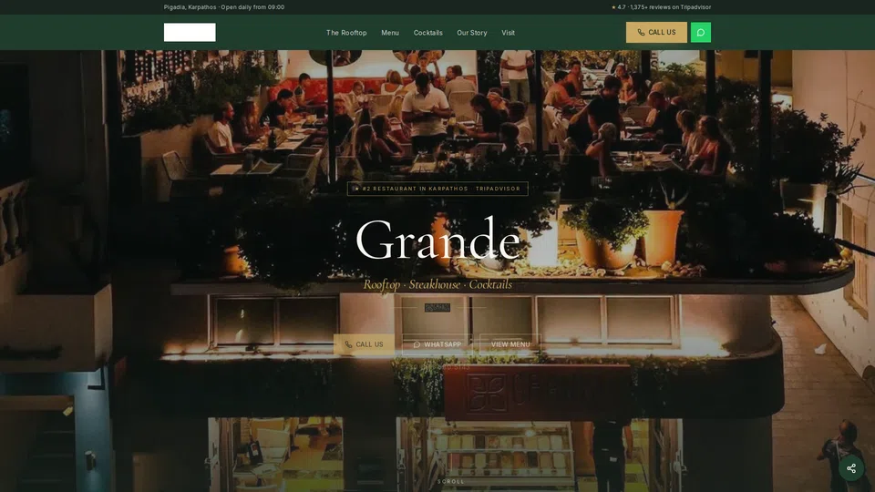 Homepage snapshot at launch