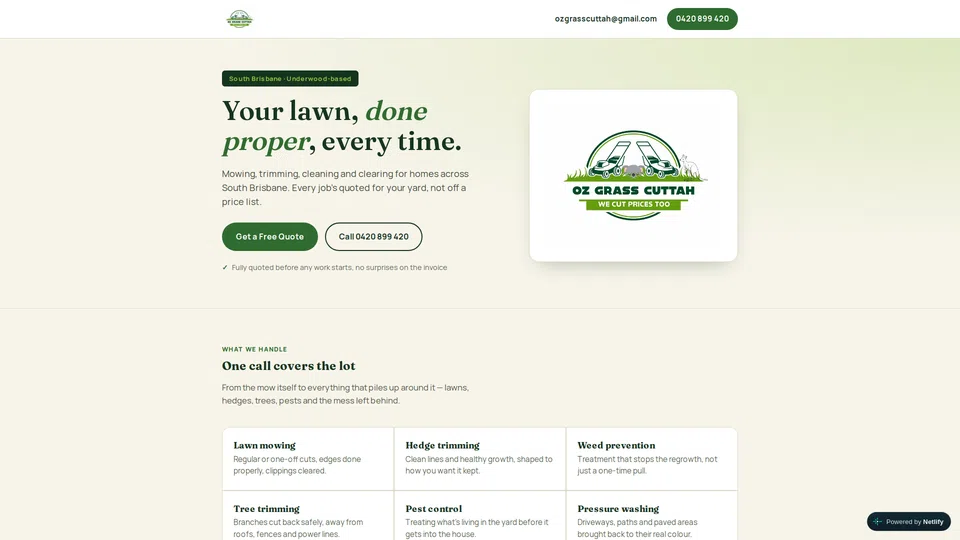 Homepage snapshot at launch