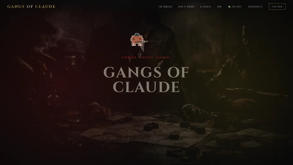 Homepage snapshot at launch