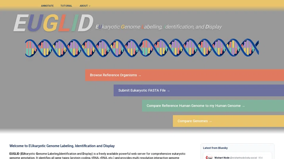 Homepage snapshot at launch