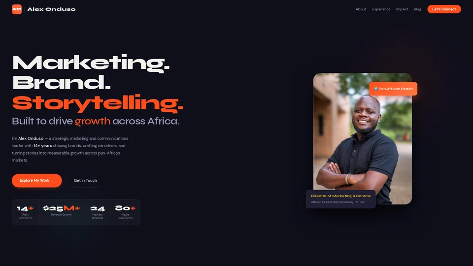 Homepage snapshot at launch