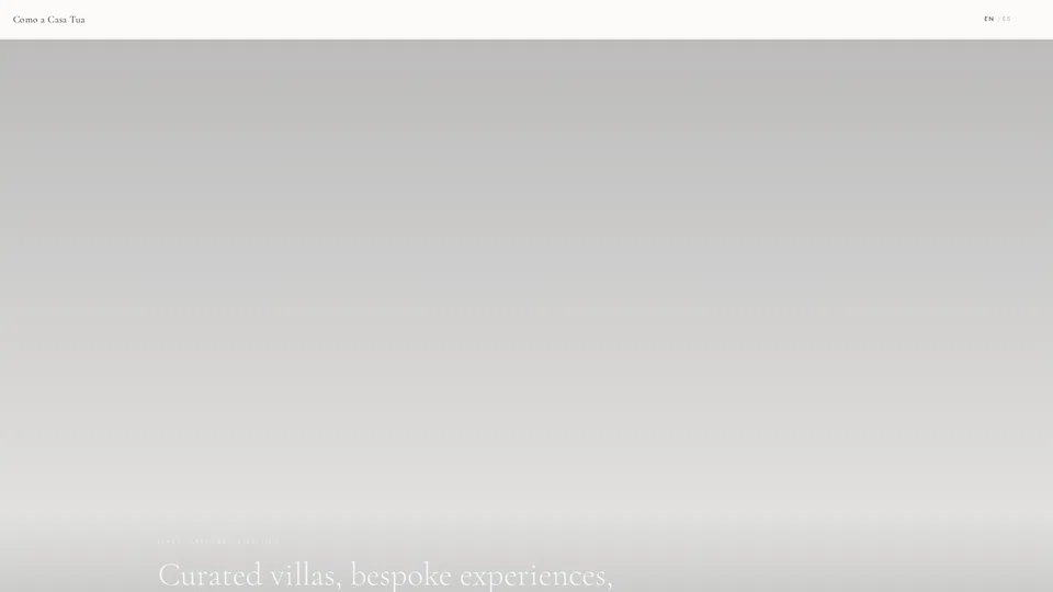Homepage snapshot at launch