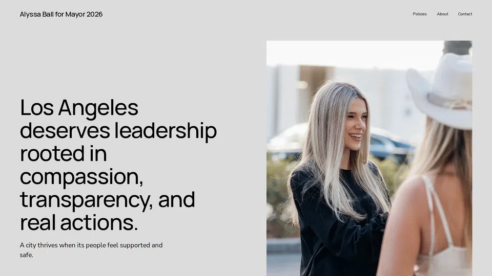 Homepage snapshot at launch