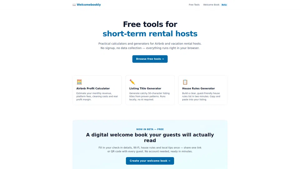 Homepage snapshot at launch